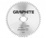 GRAPHITE körfűrészlap 250x30 Z 100 ALU 55H611 (3 db szűkítőgyűrűvel 20, 25.4, 16-ra)