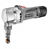 GRAPHITE LEMEZVÁGÓGÉP, folyamatos lyukasztó 500W, hullám- és síklemezekhez. Egyenes és ív vágásra. Kofferben. 3 év garanciával 59G401