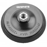 GRAPHITE Rugalmas csiszolótányér tépőzáras 125mm, M14 55H827