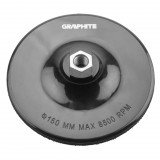 GRAPHITE Rugalmas csiszolótányér tépőzáras 150mm, M14 55H826