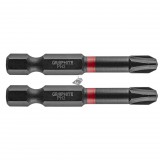 GRAPHITE Torziós ütvecsavarozó bit PH3x50mm, 2db 56H520