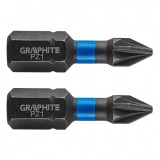 Graphite Torziós ütvecsavarozó bit PZ1 x 25mm 2db 56H503