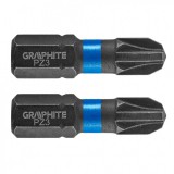 GRAPHITE Torziós ütvecsavarozó bit PZ3x25mm, 2db. (56H505)