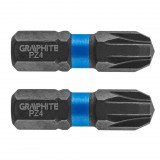 GRAPHITE Torziós ütvecsavarozó bit PZ4x25mm, 2db 56H506