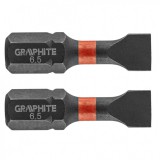 GRAPHITE Torziós ütvecsavarozó bit SL6.5x25mm, 2db. (56H511)