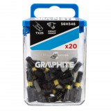 GRAPHITE Torziós ütvecsavarozó bit TX25 x 25mm, 20db 56H546
