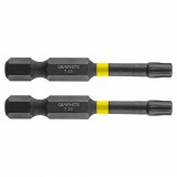 GRAPHITE Torziós ütvecsavarozó bit TX25x50mm, 2db 56H526