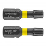 GRAPHITE Torziós ütvecsavarozó bit TX27x25mm, 2db 56H515