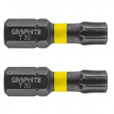 Graphite torziós ütvecsavarozó bit tx30 x 25 mm, 2db