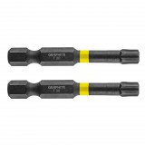 GRAPHITE Torziós ütvecsavarozó bit TX30x50mm, 2db 56H528