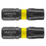 GRAPHITE Torziós ütvecsavarozó bit TX40x25mm, 2db. (56H517)