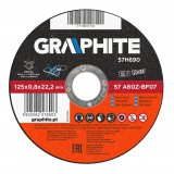 GRAPHITE Vágókorong fémhez 125x0.8mm INOX 57H690
