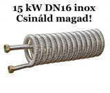 GRAVIKOL Csináld magad hőcserélő akció! 15 kW DN16 inox gégecsőből 3/4" csatlakozóval házilag elkészíthető