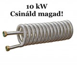 GRAVIKOL Hőcserélő 10 kW Csináld magad! DN12 inox bordás csőből, 1/2" csatlakozóval házilag elkészíthető rozsdamentes 0,5 m² hasznos felület