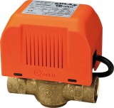 GRAVIKOL Rugós visszahúzású kétjáratú motoros szelep 1" BB belső menet kétutas zónaszelep 230V Feszültségre vált, hiányában visszaáll magától