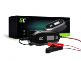 Green Cell Automatikus töltő autó és motorkerékpár akkumulátorokhoz 6V / 12V (4A) intelligens diagnosztikával krokodil csipesszel ACAGM07