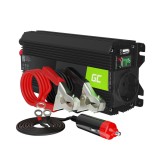 Green Cell Autós Inverter 12V-ról 230V-ra (feszültség növelő) 500W/1000W Módosított szinuszhullám USB-vel INVGC03 személyautóhoz, lakóautóhoz, lakókocsihoz