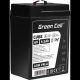 Green Cell Cube AGM VRLA IP54 6V 4.5Ah karbantartásmentes akkumulátor riasztórendszerekhez, pénztárgépekhez, játékokhoz (AGM6V4-5AH-J)