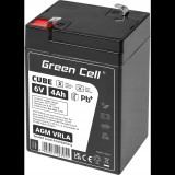 Green Cell Cube AGM VRLA IP54 6V 4Ah karbantartásmentes akkumulátor riasztórendszerekhez, pénztárgépekhez, játékokhoz (AGM6V4AH-J)