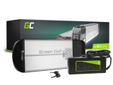 Green Cell Elektromos kerékpár akkumulátor / akku 36V 10Ah Rear Rack E-Bike Pedelec, hálózati töltővel, EBIKE52STD