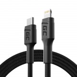 Green Cell Kábel GC Power Stream USB-C - Lightning 100 cm tápellátással (Apple MFi Tanusítvány) KABGC07