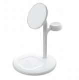 Green Cell MSST-GC-3IN1-W mobiltelefon töltő Fejhallgató, Headset, Okostelefon, Okosóra Fehér Vezeték nélkül tölthető Automatikus