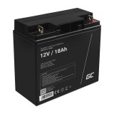 Green Cell Rechargeable battery AGM 12V 18Ah Maintenancefree for UPS ALARM