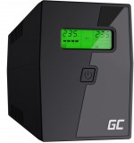 Green Cell UPS02 szünetmentes tápegység (UPS) Vonal interaktív 0,8 kVA 480 W 2 AC kimenet