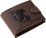 GreenDeed kutyás bőr pénztárca amstaff mintával, átfogópánttal