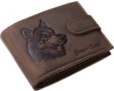 GreenDeed kutyás bőr pénztárca husky mintával, átfogópánttal