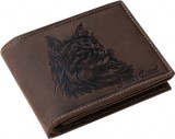 GreenDeed macskás bőr pénztárca Maine Coon mintával