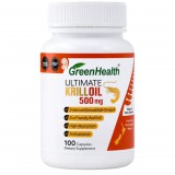 GreenHealth Krill olaj 500 mg x 100 kapszula - tiszta antarktiszi omega-3 és természetes antioxidáns védelem