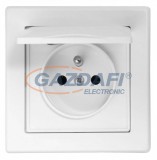 GREENLUX GXKP008 Csatlakozóaljzat JUPITER 250V 16A fehér 2P+PE IP44
