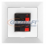 GREENLUX GXKP053 Dupla audio csatlakozóaljzat PREMIUM fehér
