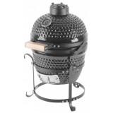 Grill BBQ Kamado Egg, átmérő 27 cm, 35x40,5x55 cm, grill magasság 34,5 cm, fekete