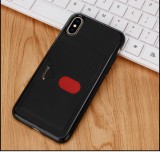 GSMLIVE Hanman Samsung A730 Galaxy A8 Plus 2018 fekete bankkártyatartós hátlap tok