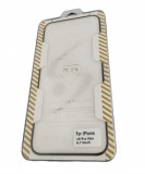 GSMLIVE iPhone 15 Pro (6.1") előlapi üvegfólia, edzett, hajlított, fekete keret, 9H, 5D Full Cover