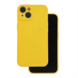GSMLIVE iPhone 15 Pro Max (6,7") szilikon tok, hátlap tok, velúr belső, sárga, matt, Silicone Case