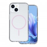 GSMLIVE iPhone 16 Pro (6.3") szilikon tok, átlátszó, 1,5mm, rózsaszín, Anti Shock Thin Mag