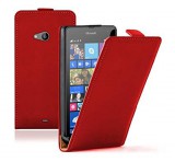 GSMLIVE Microsoft Lumia 540 piros szilikon keretes vékony flip tok