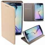 GSMLIVE Microsoft Lumia 650 telefon tok, könyvtok, oldalra nyíló tok, mágnesesen záródó, arany, Smart Magnet