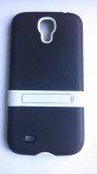 GSMLIVE Samsung i9500 i9505 i9506 i9515 Galaxy S4 fekete-fehér kitámasztható hátlap tok