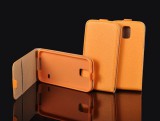 GSMLIVE Sony Xperia M4 Aqua E2303 narancssárga szilikon keretes vékony flip tok
