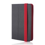 GSMLIVE Univerzális tablet könyvtok, 7"-8", fekete-piros, Orbi