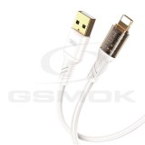 GSMOK Kábel Usb És Lightning 2.4A 1M Xo Clear Nb229 Fehér