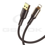 GSMOK Kábel Usb És Lightning 2.4A 1M Xo Clear Nb229 Fekete