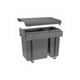 GTV Hulladékgyűjtő szemetes PRACTI ECO 300, 1x10 és 1x20 literes, antracit, előlaprögzítő nélkül