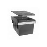 GTV Hulladékgyűjtő szemetes PRACTI ECO 400, 2x16 literes, antracit, előlaprögzítővel