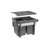 GTV Hulladékgyűjtő szemetes PRACTI ECO 450, 1x20 és 2x10 literes, antracit, előlaprögzítővel