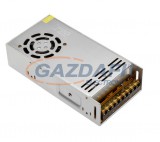 GTV LD-ZAS350-NW LED tápegység 350W, 175V-260VAC bemenet, 47-63Hz, 12VDC kimenet IP20, 197x98x50 mm